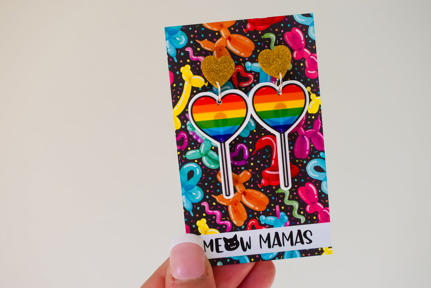 Pride lollipops dangle earrings