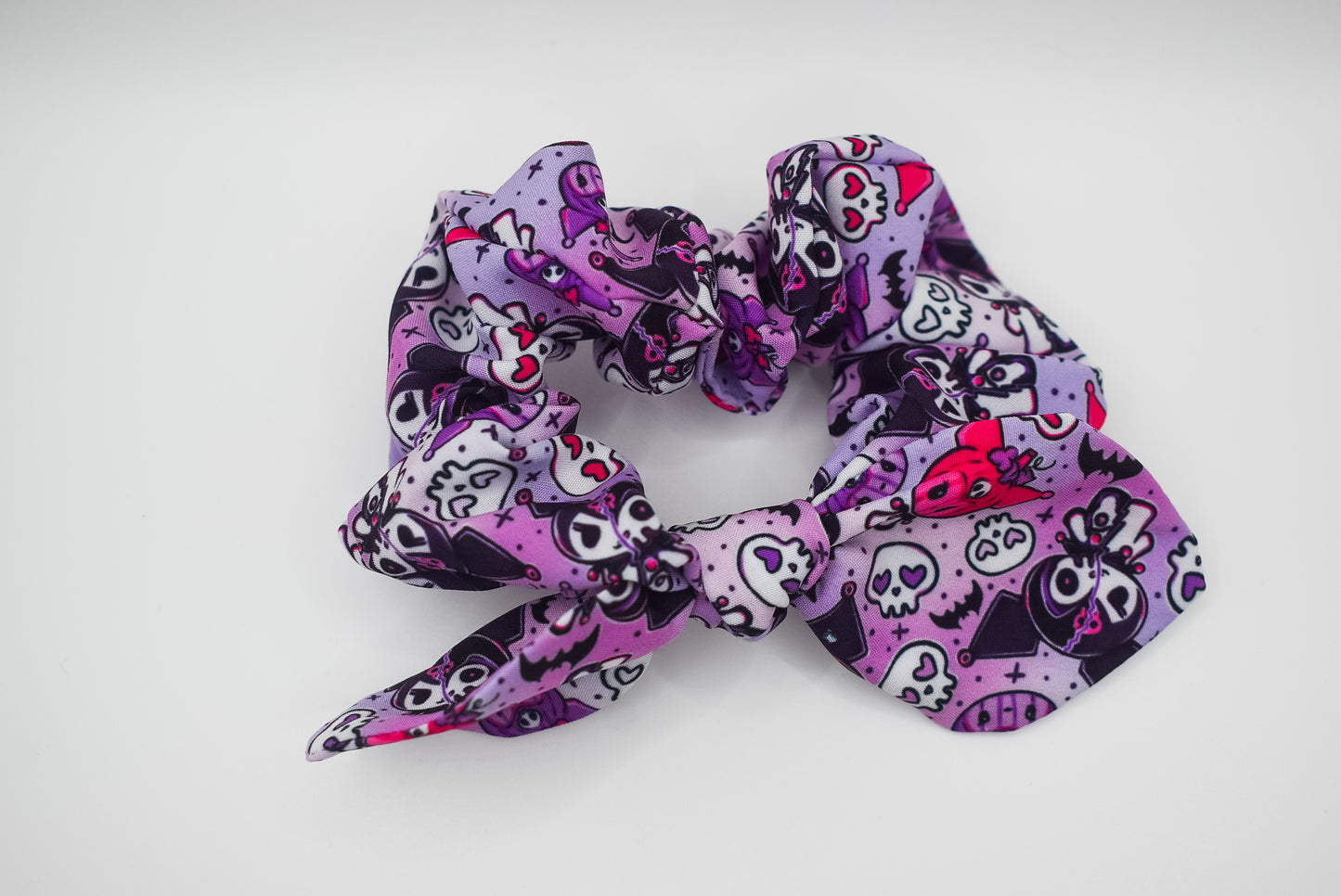 Spooky Kuromi small twist scrunchie