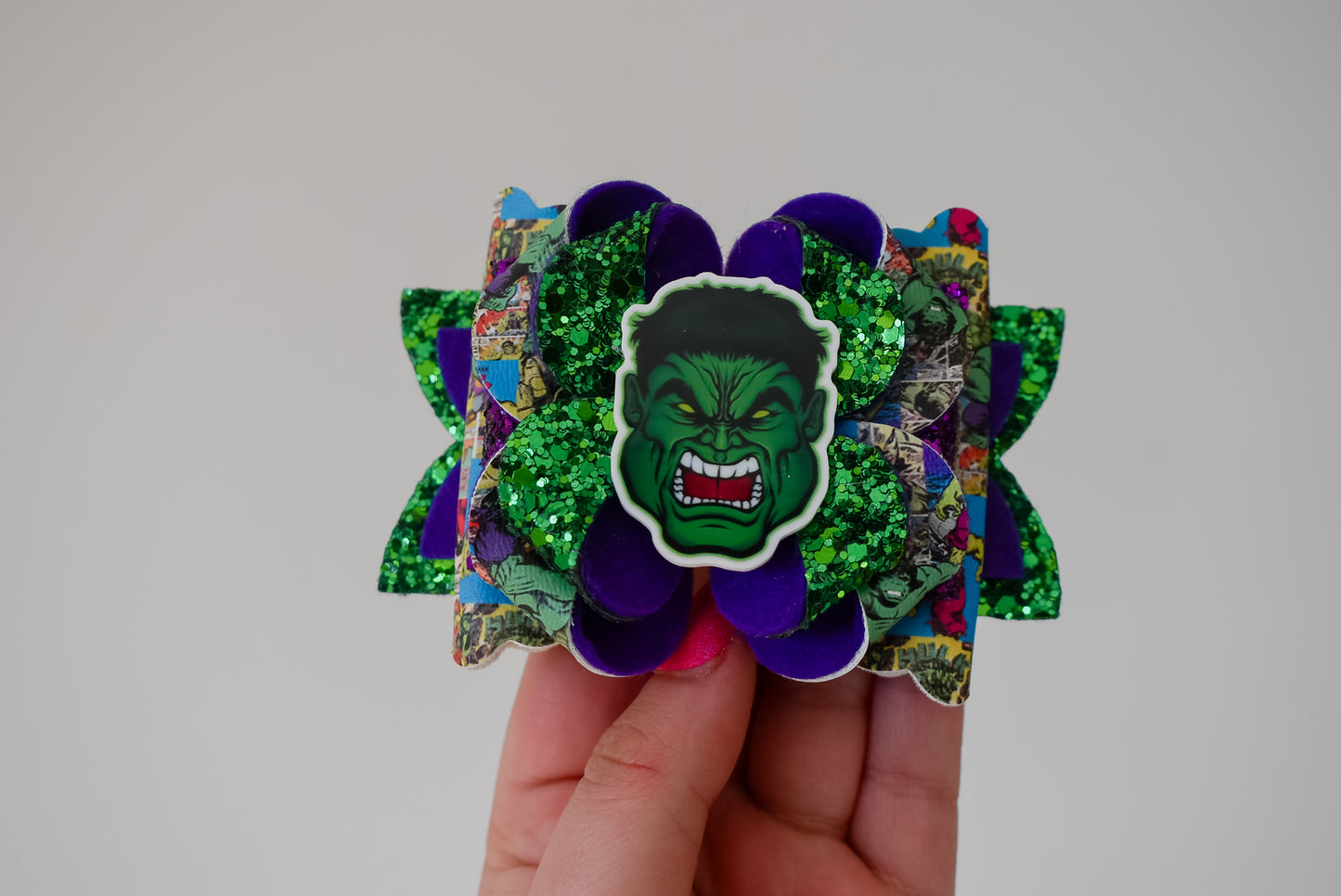 Hulk Smash OTT hair bow