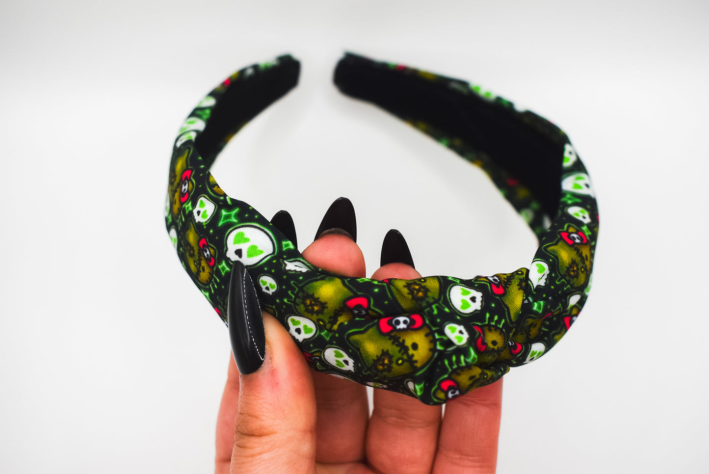 Halloween electro kitty Top Knot hard headband