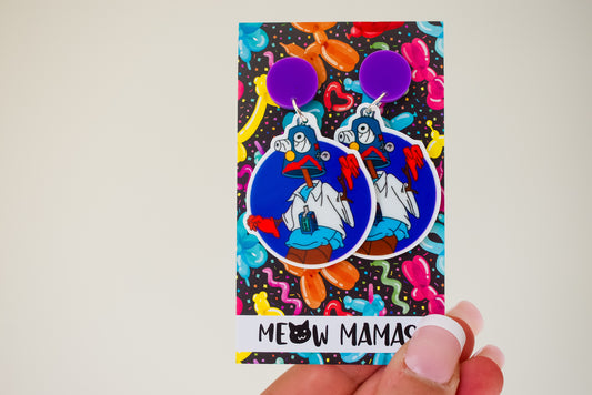 I work hard for the money dangle earrings