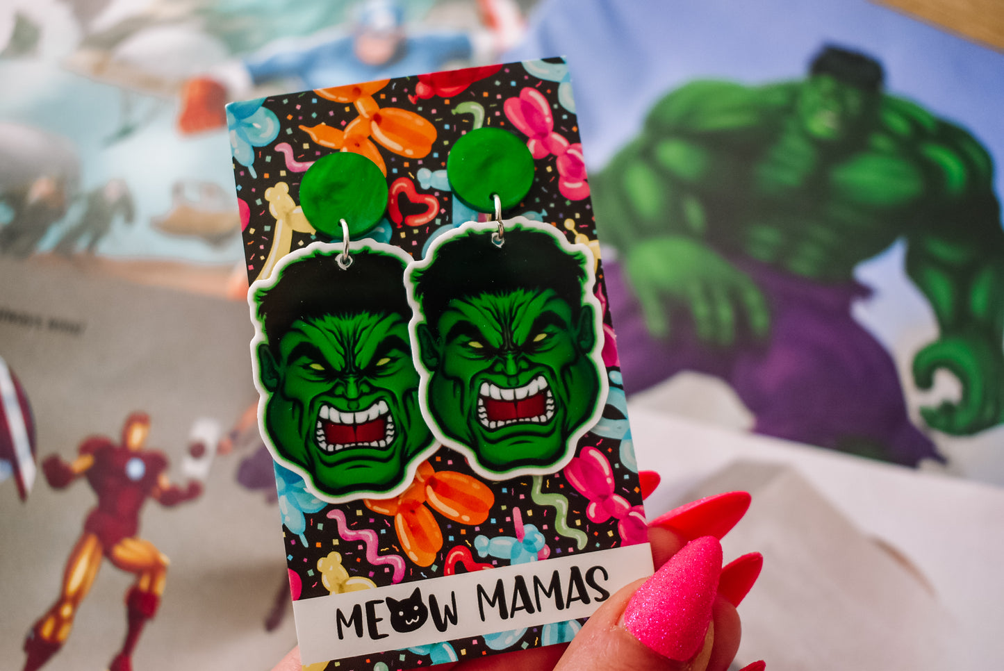 Hulk dangle earrings