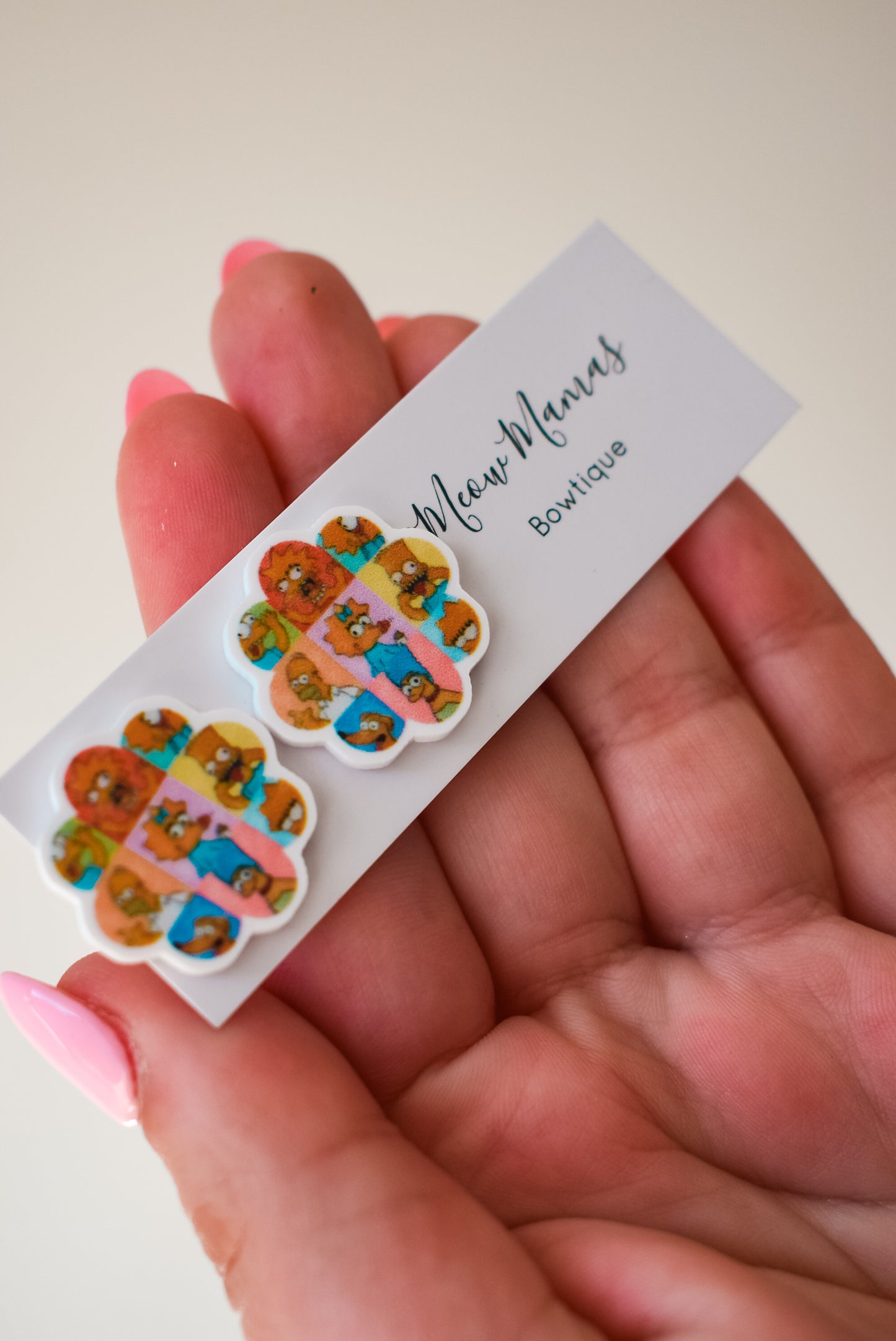 Vintage Simpsons stud earrings