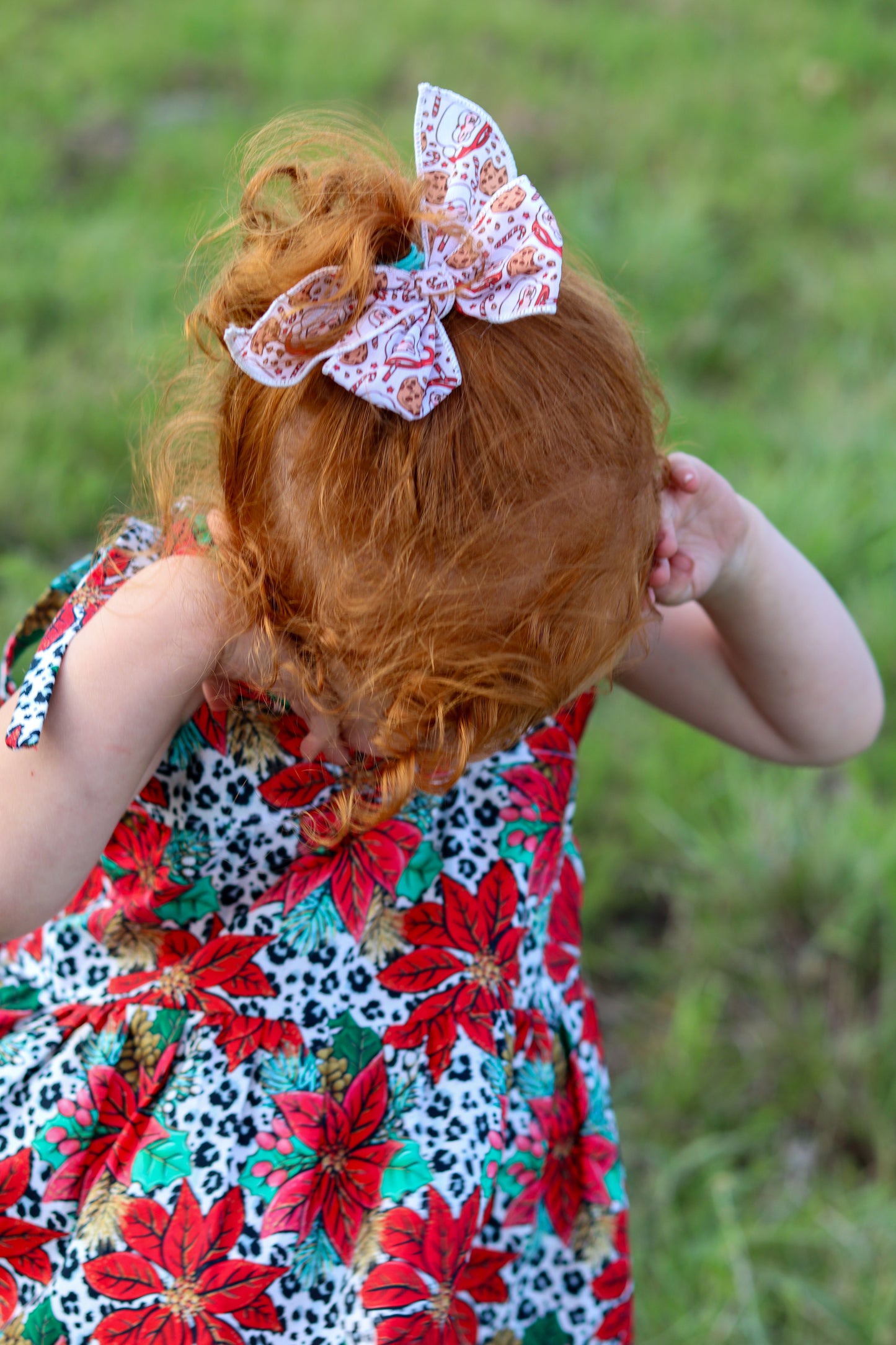 Cookies and milk mini whimsical sailor bow