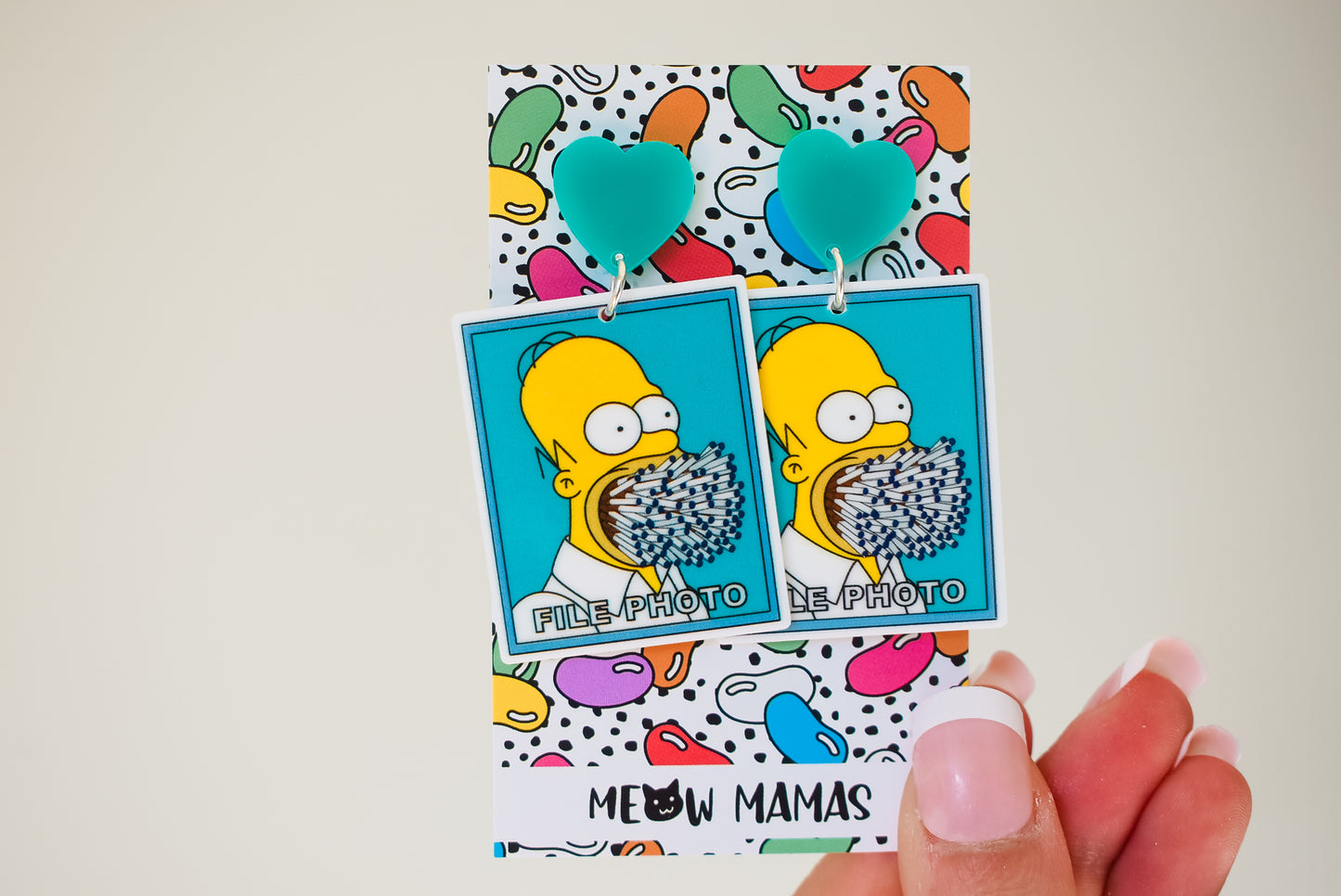 Homer file photo dangle earrings