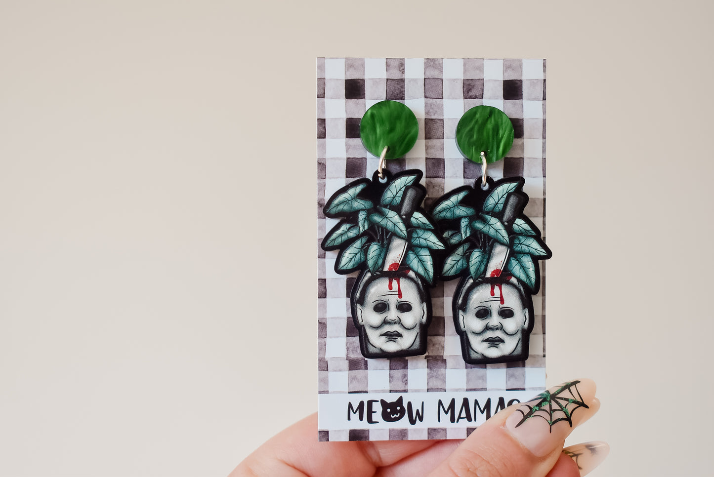 Michael Meyers planter Acrylic earrings