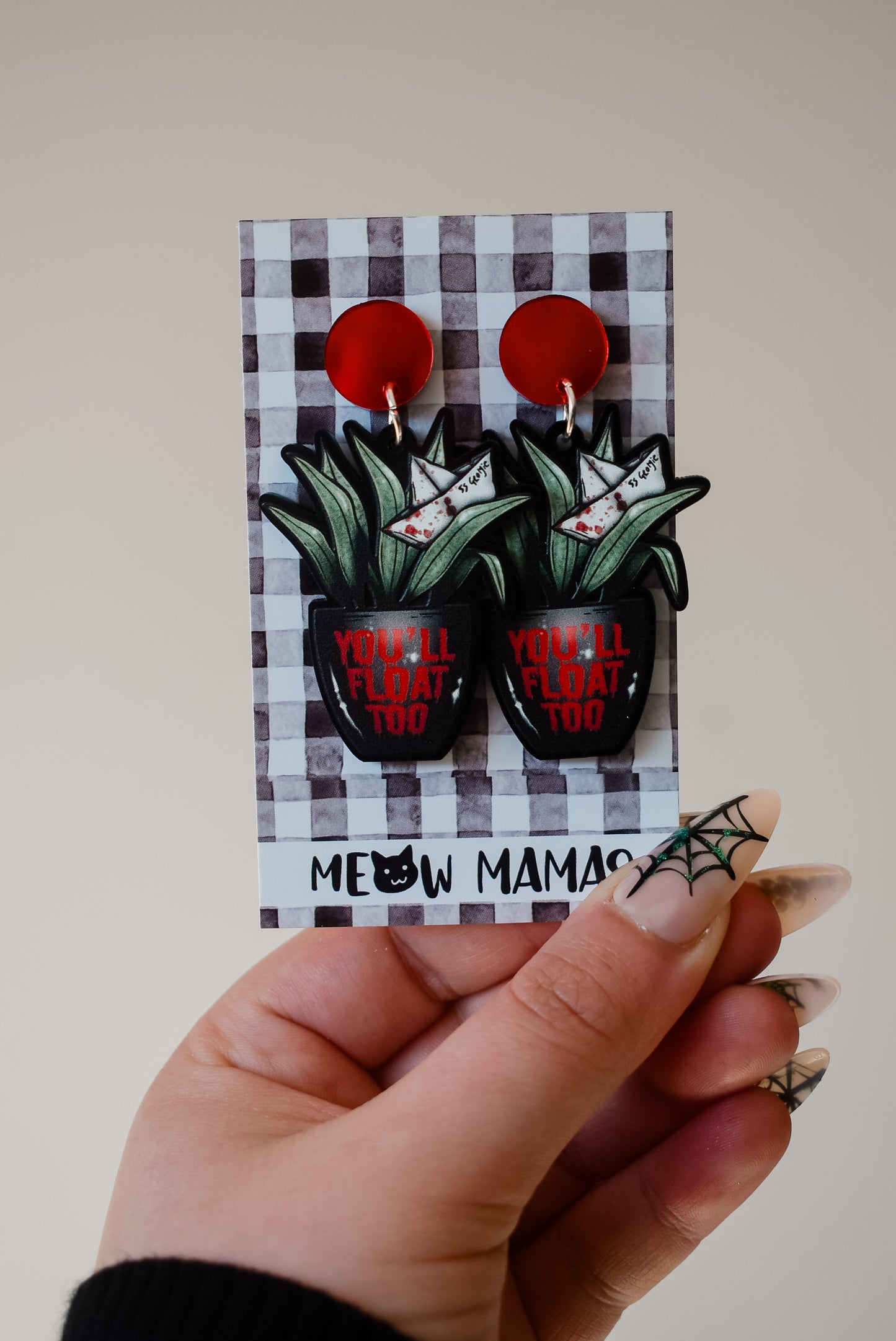 Pennywise planter Acrylic earrings