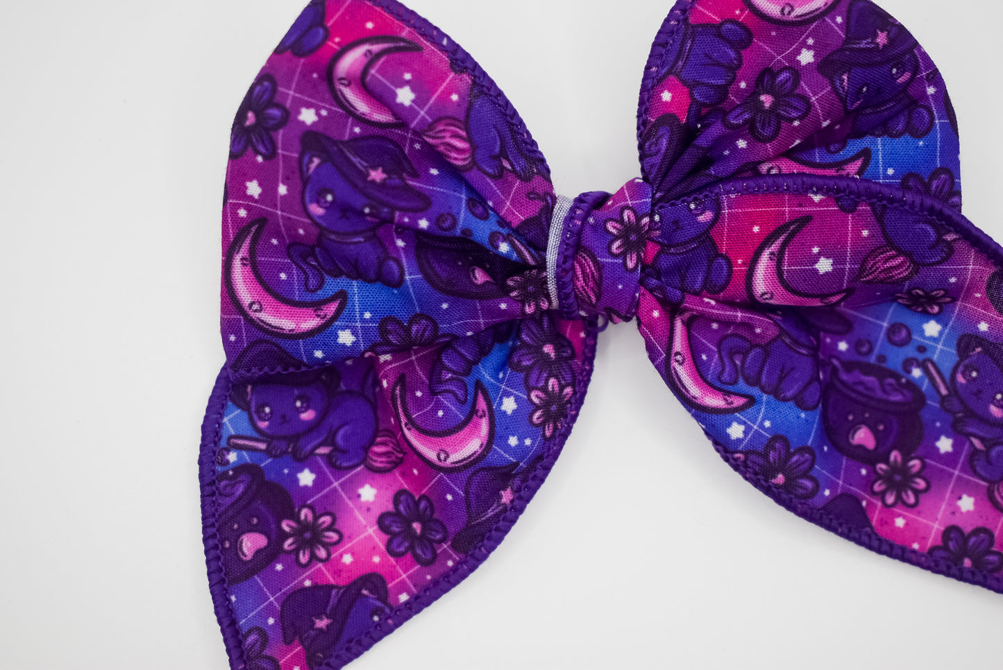 Witchy cats mini whimsical sailor bow