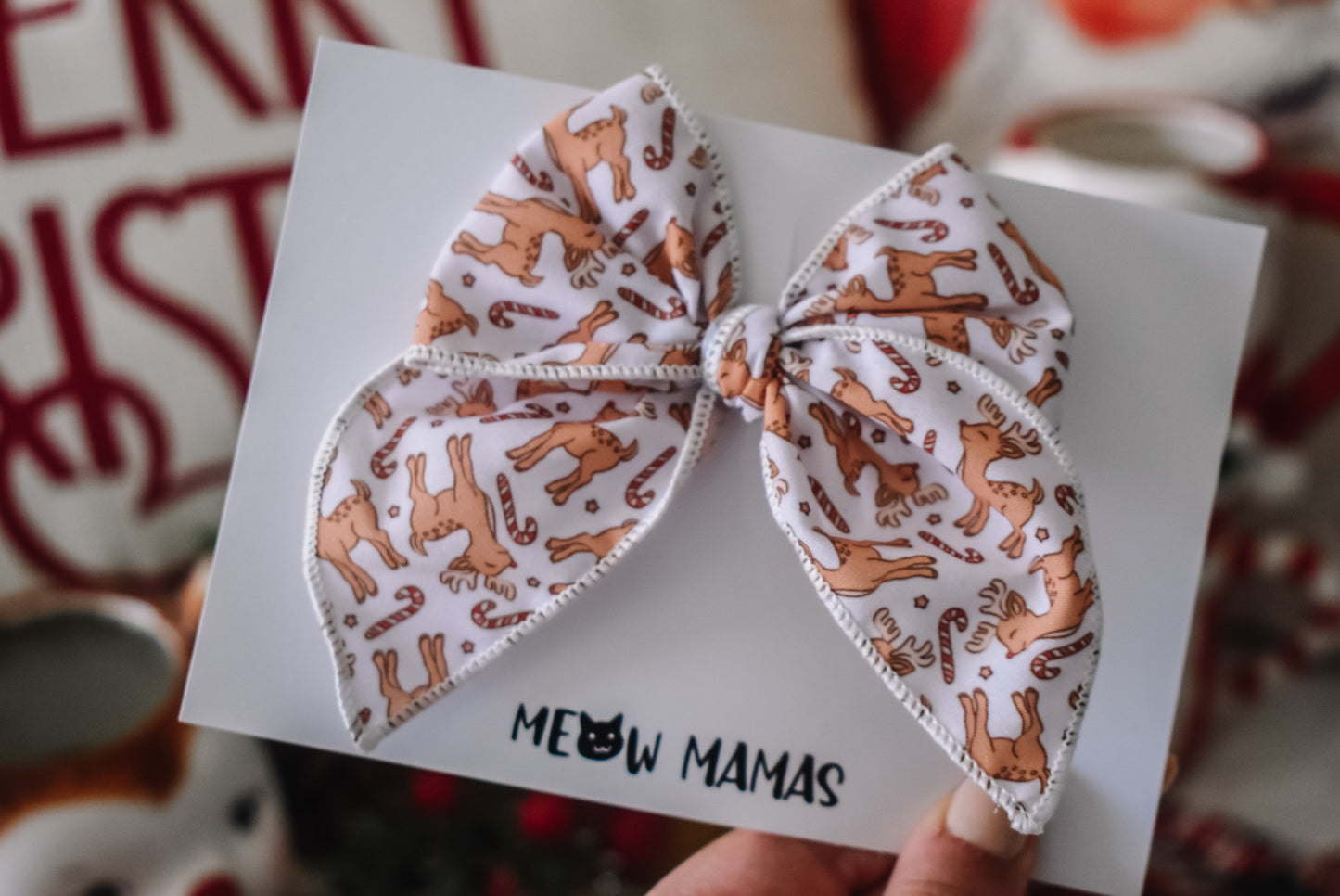 Reindeer mini whimsical sailor bow