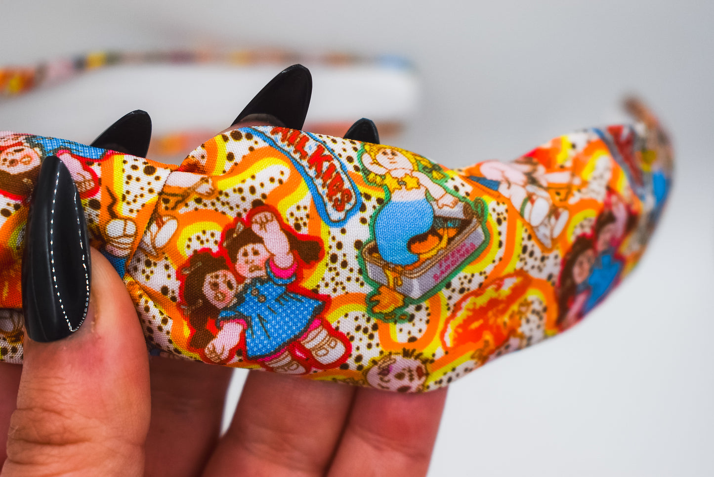 Garbage pail Top Knot hard headband