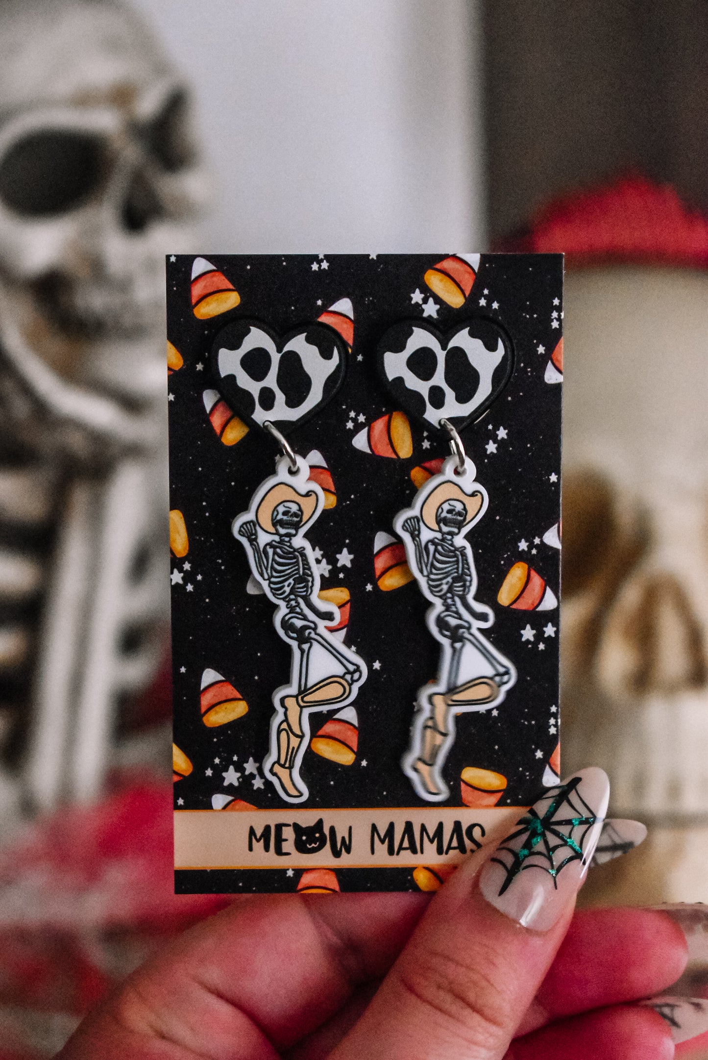 Boo-haw orange Acrylic earrings