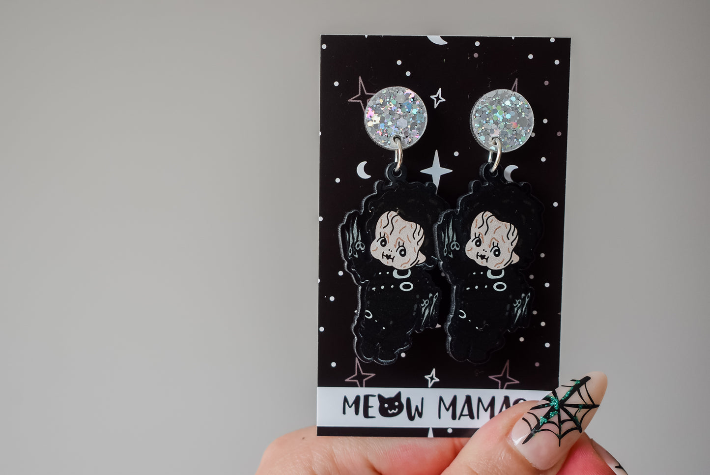 Kewpie Scissorhands Acrylic earrings