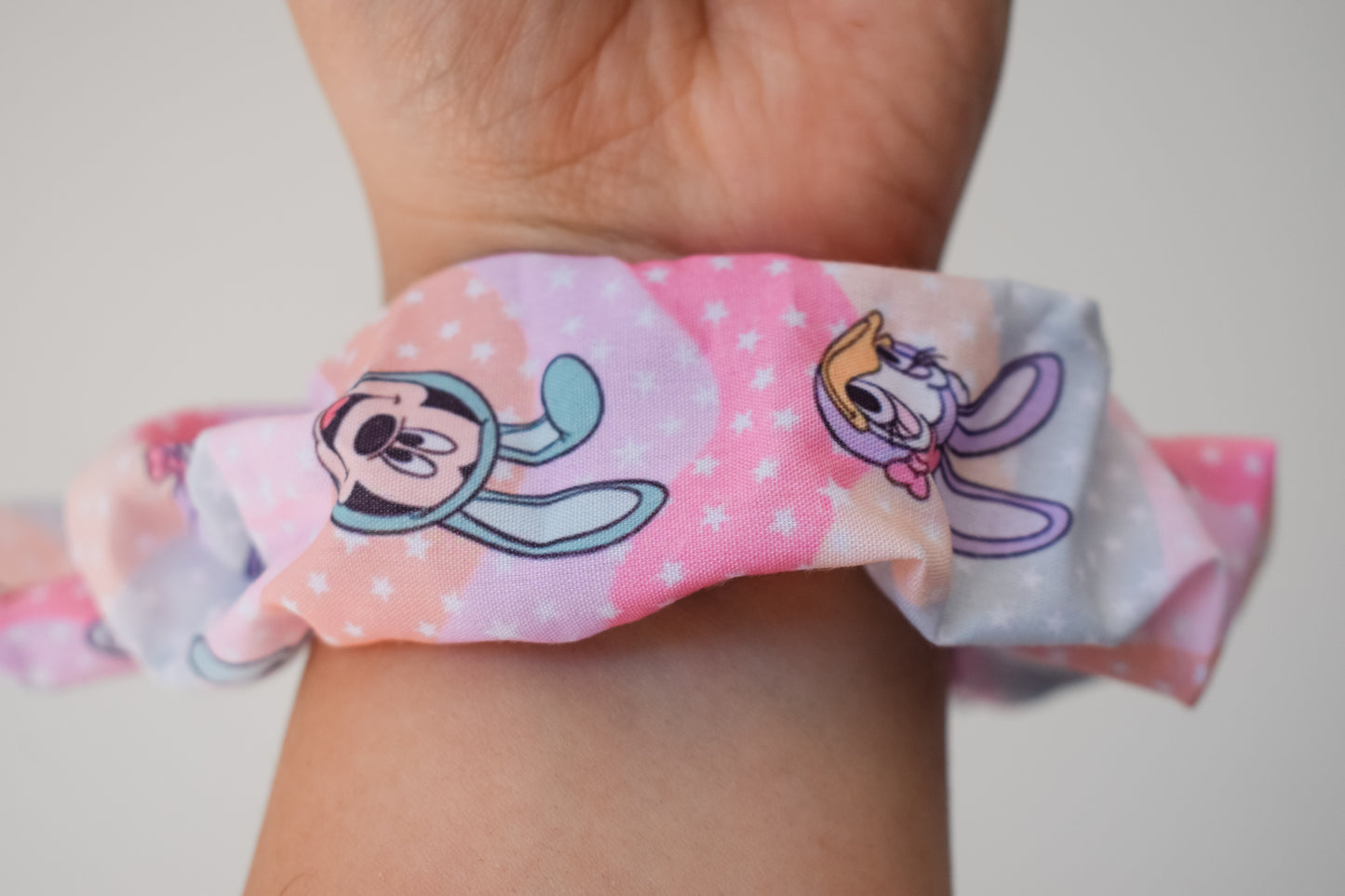 Pastel Easter mouse  small twist scrunchie