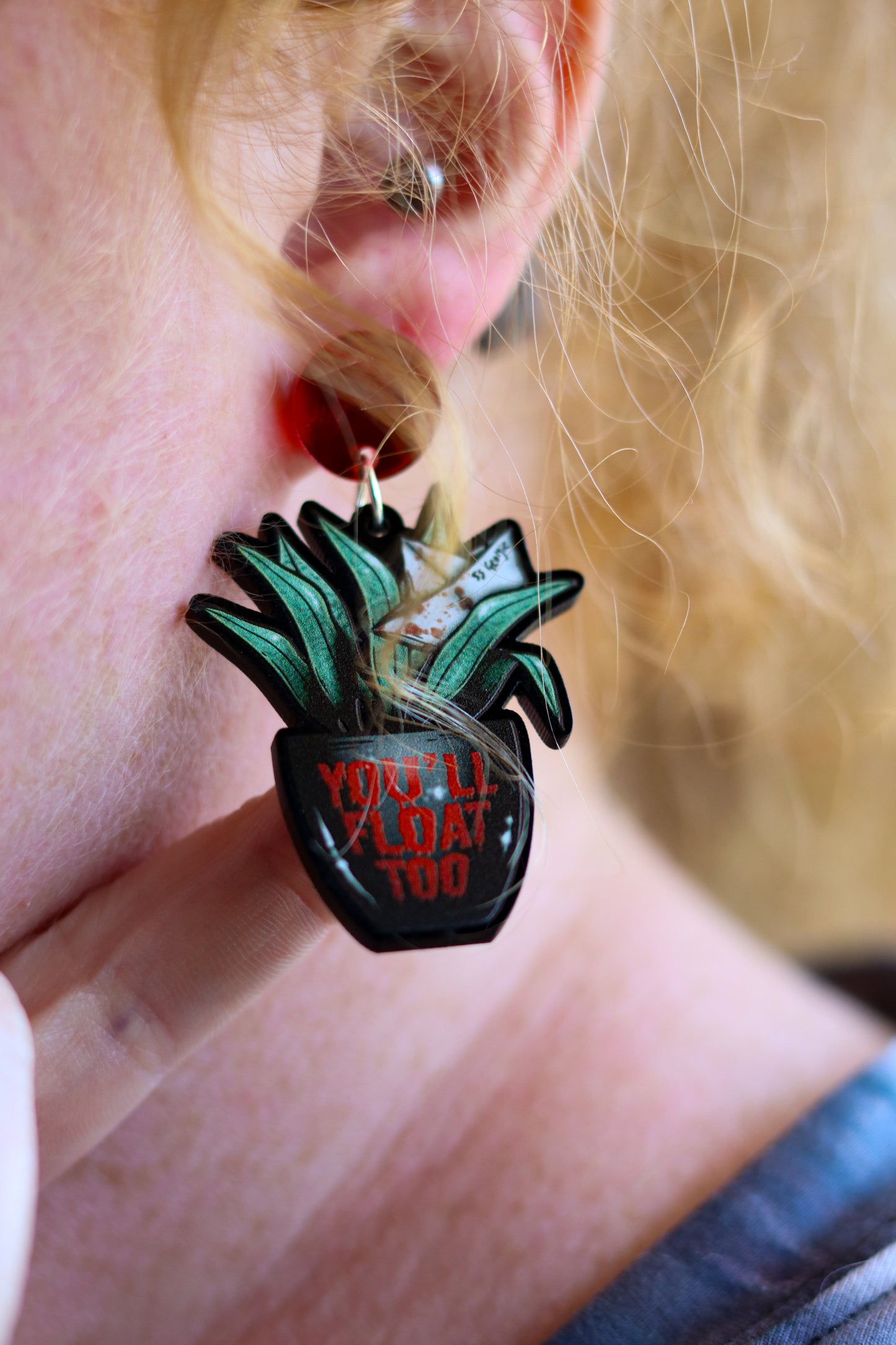 Pennywise planter Acrylic earrings