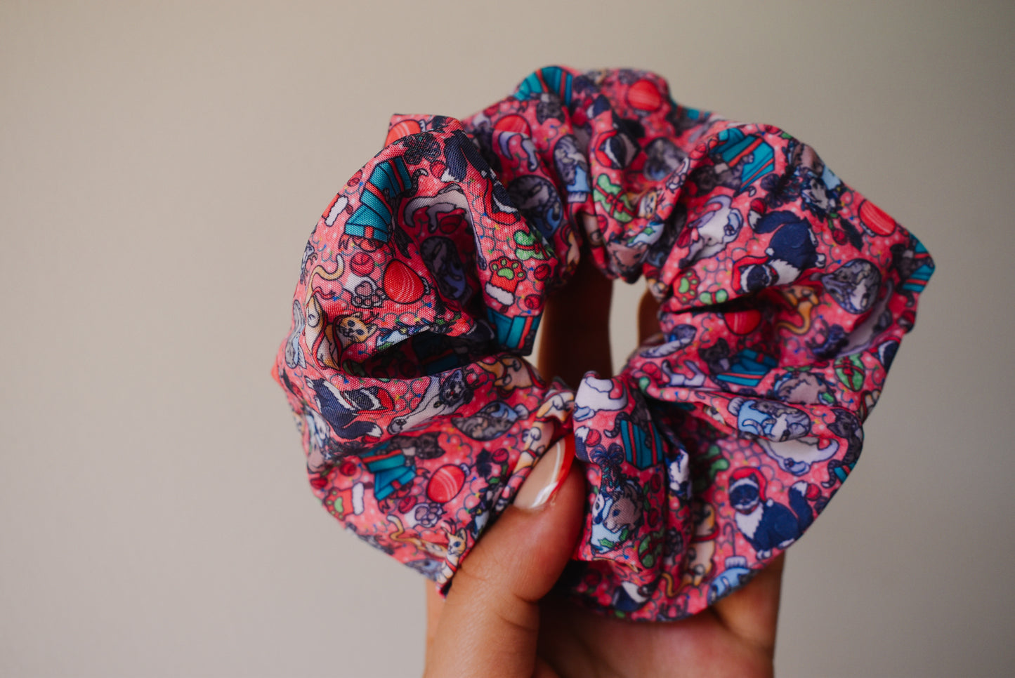 Santa paws scrunchie