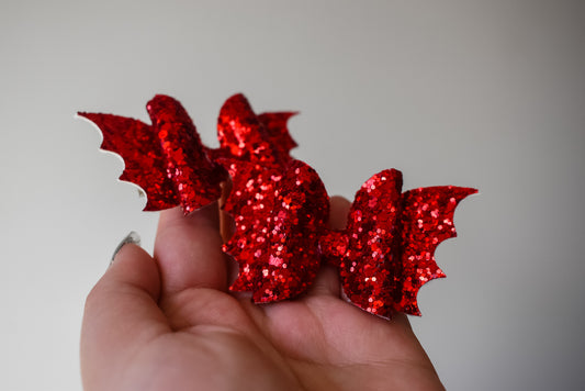 Bat pigtails RED