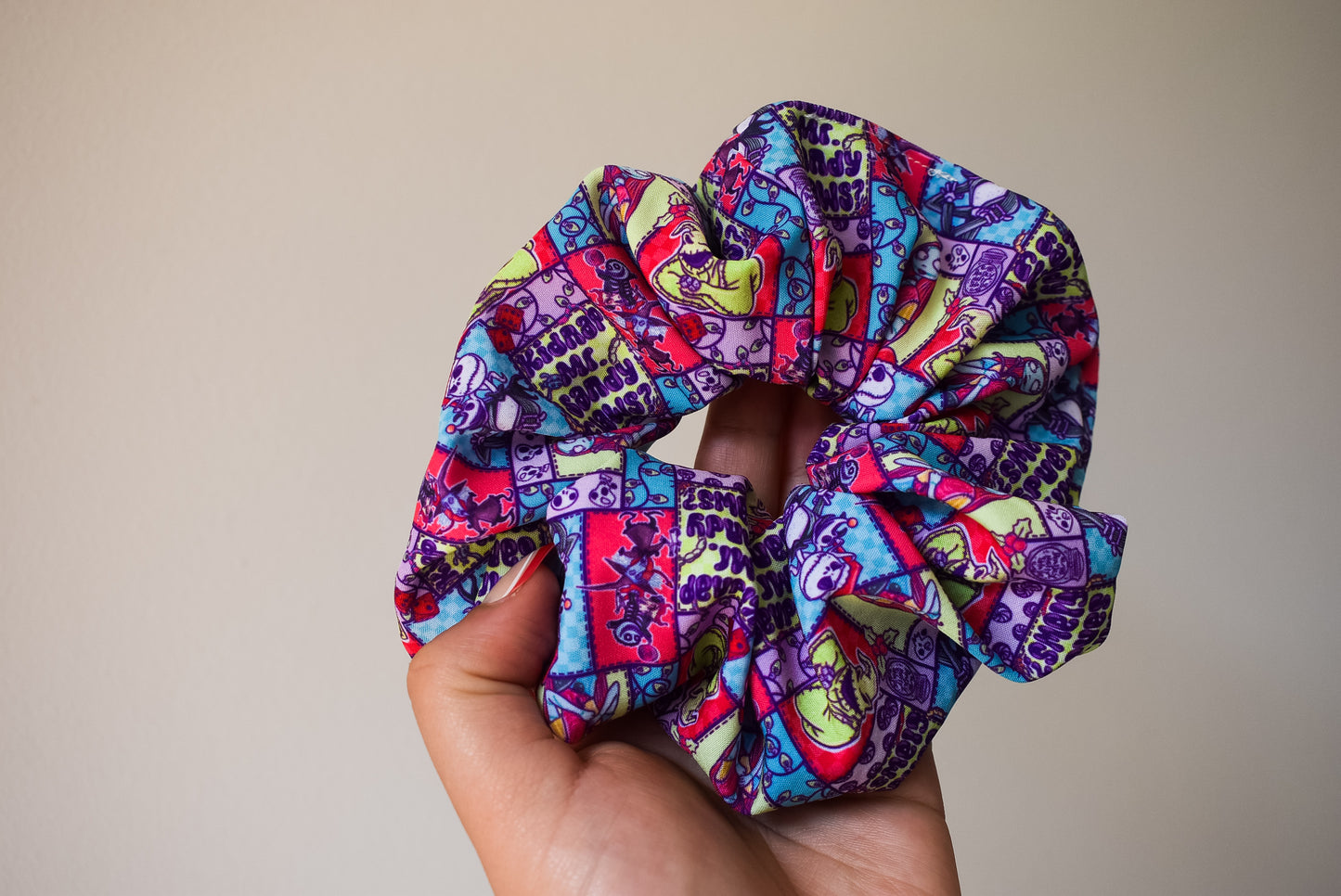 Bright christmas NBC scrunchie