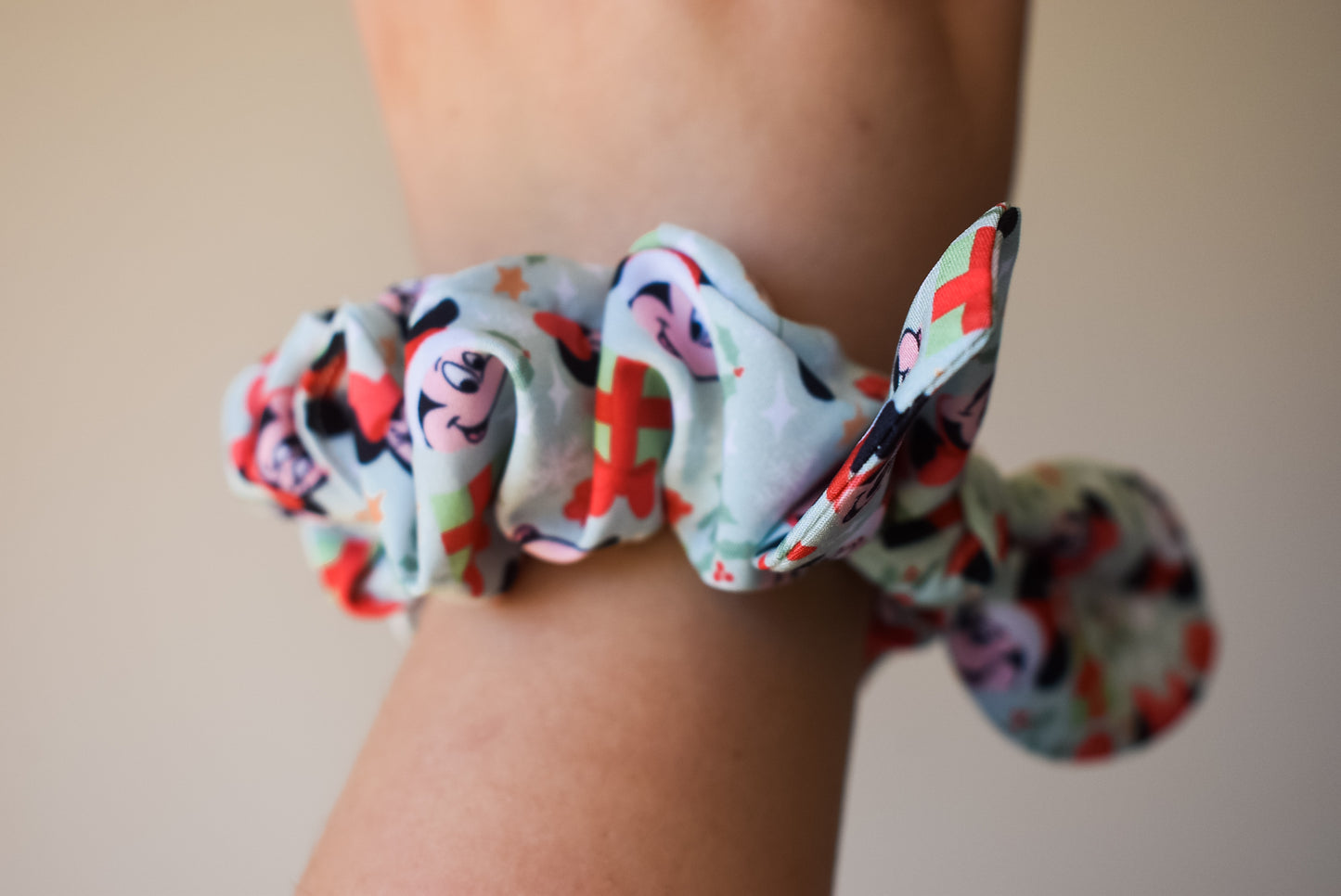 Christmas mouse twist scrunchie