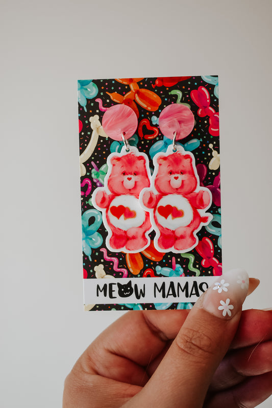 Love A Lot Bear dangle earrings