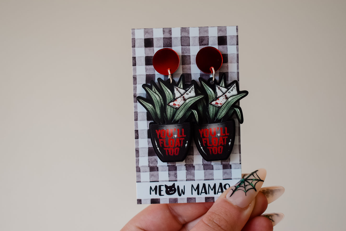 Pennywise planter Acrylic earrings