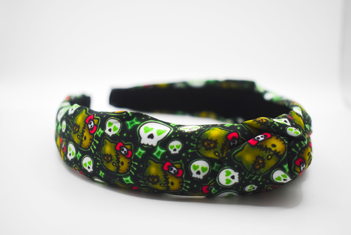 Halloween electro kitty Top Knot hard headband
