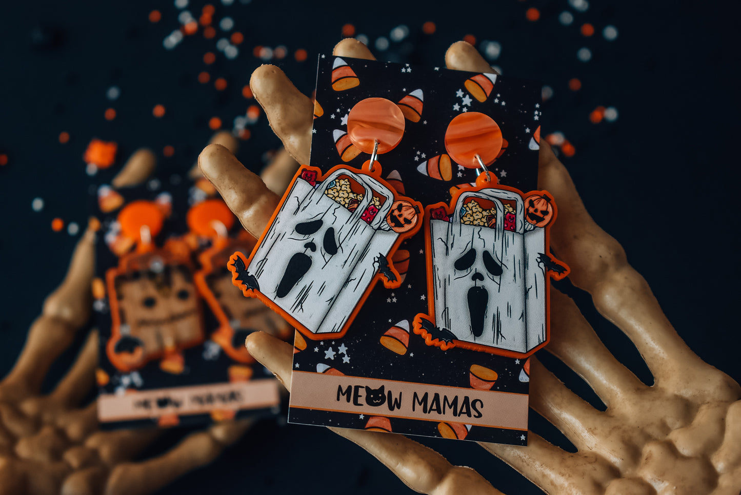 Ghostface candy Acrylic earrings