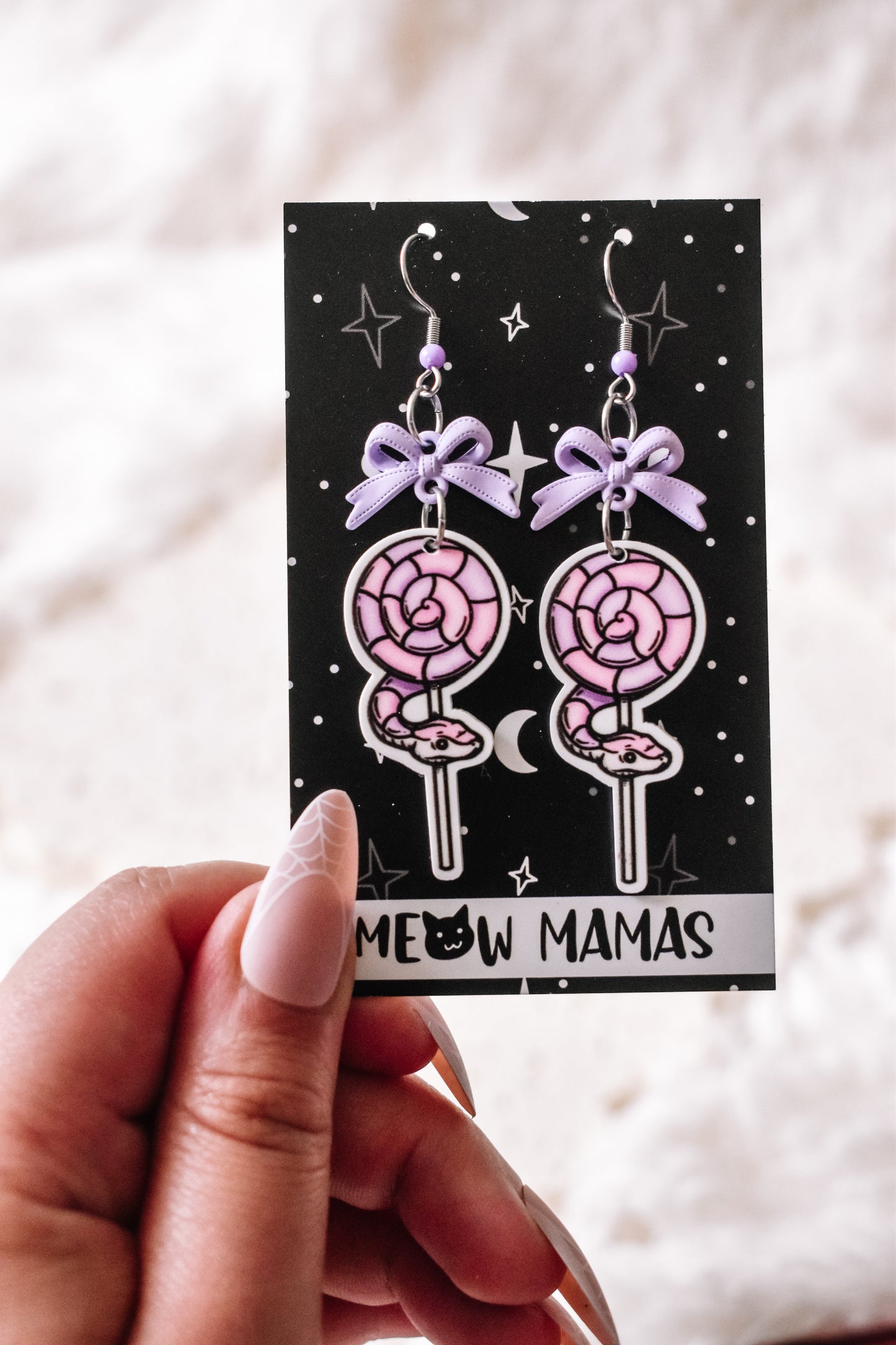 Candy snake earrings