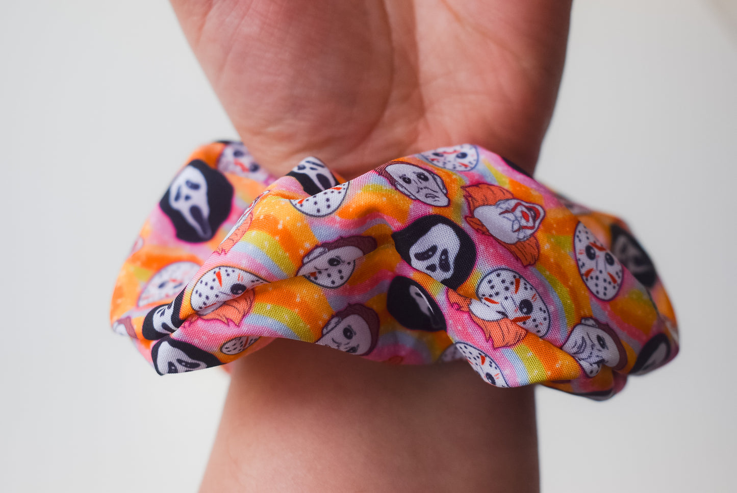 Pastel horror scrunchie