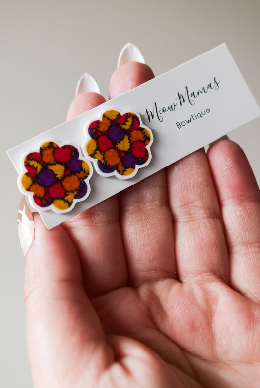 Truffula tree stud earrings