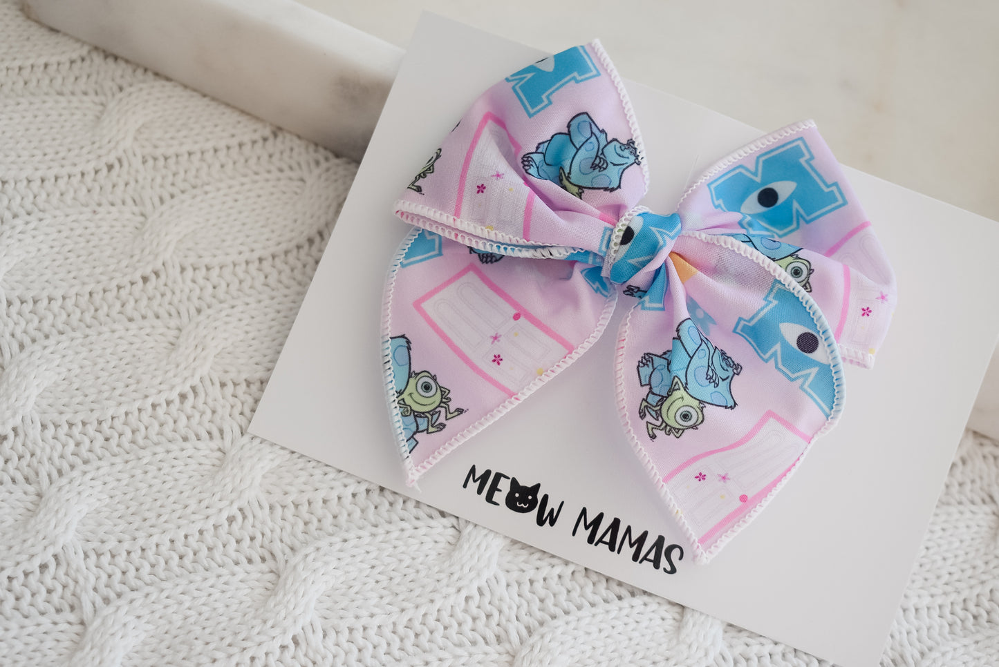 Monsters mini whimsical sailor bow