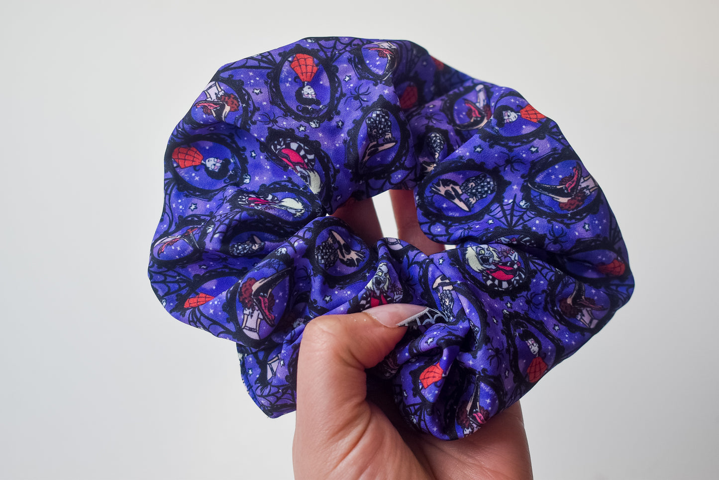 Purple beetlejuice scrunchie