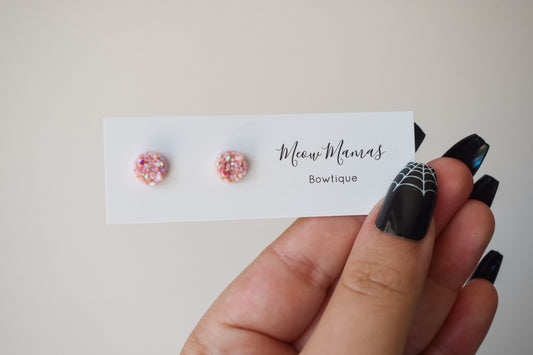 Dusty pink studs