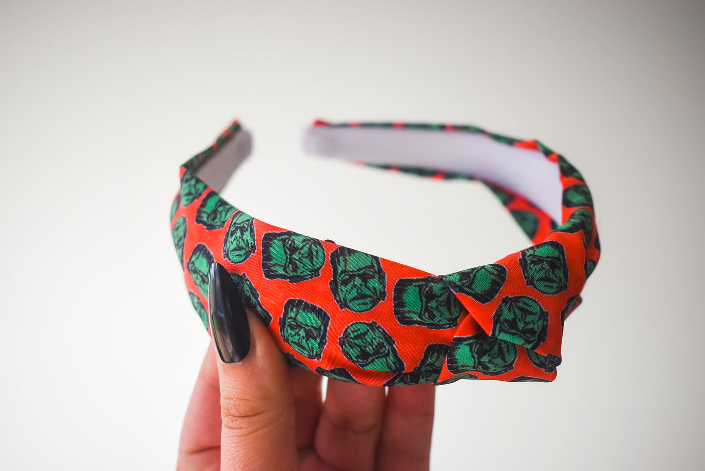 Retro Frankenstein Top Knot hard headband