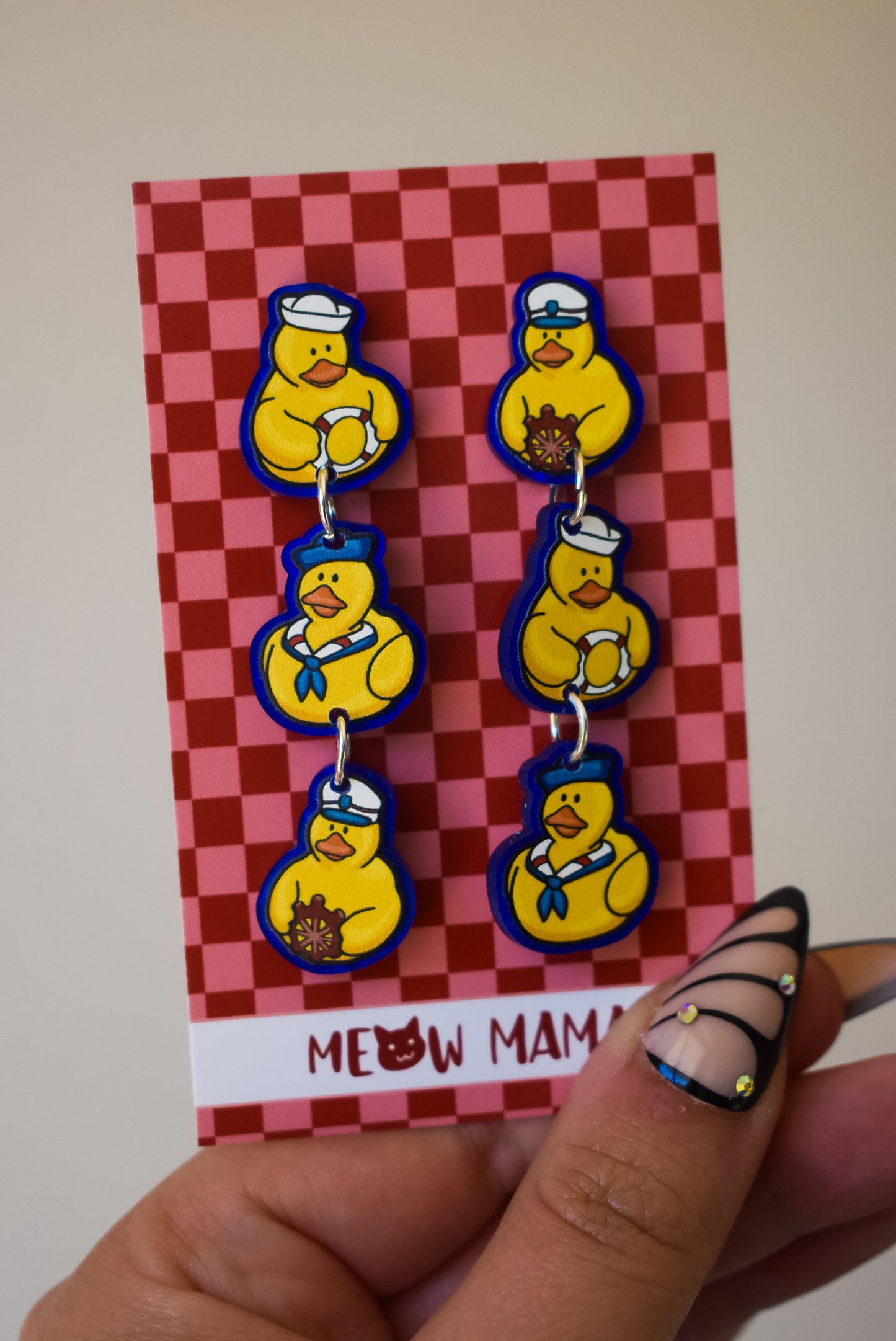 Cruise ducks earrings