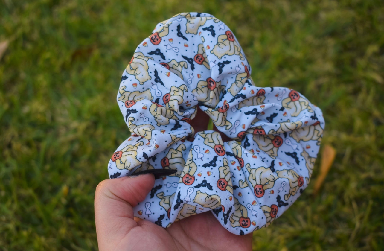 Spooky Vintage bear scrunchie