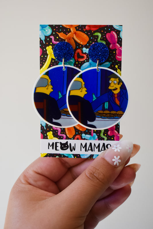 Steamed Hams dangle earrings