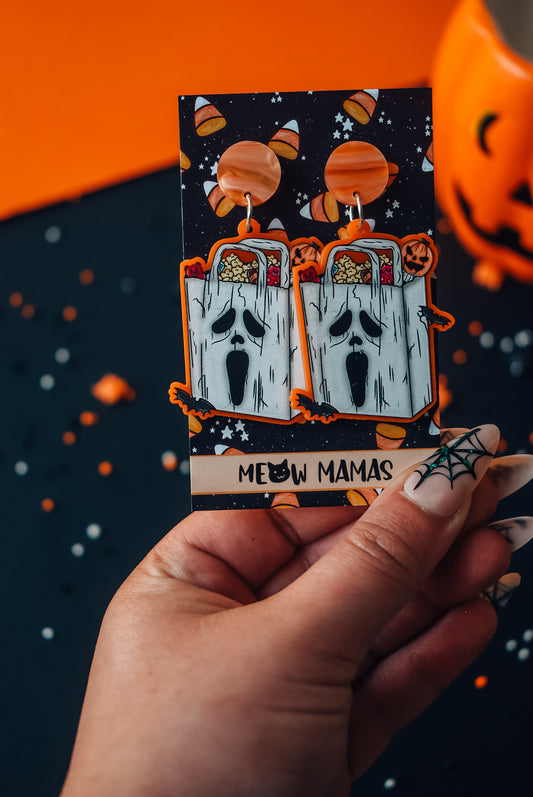 Ghostface candy Acrylic earrings