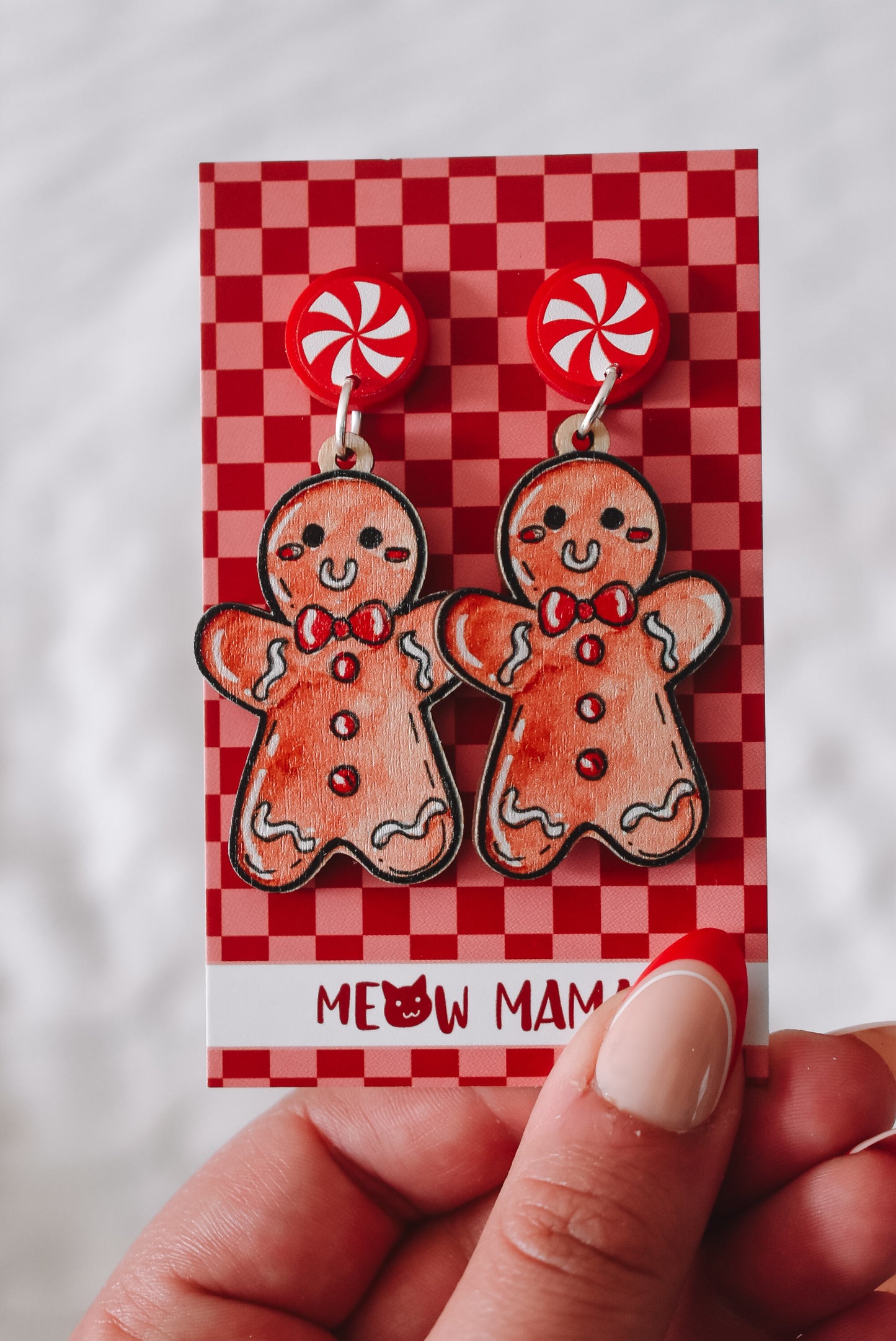 gingerbread wooden dangles