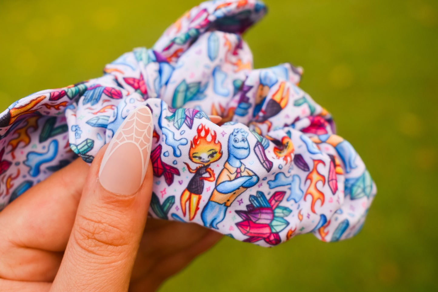 Elemental small twist scrunchie