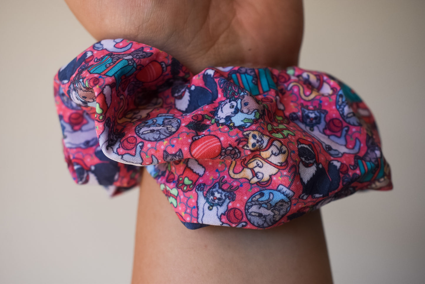 Santa paws scrunchie