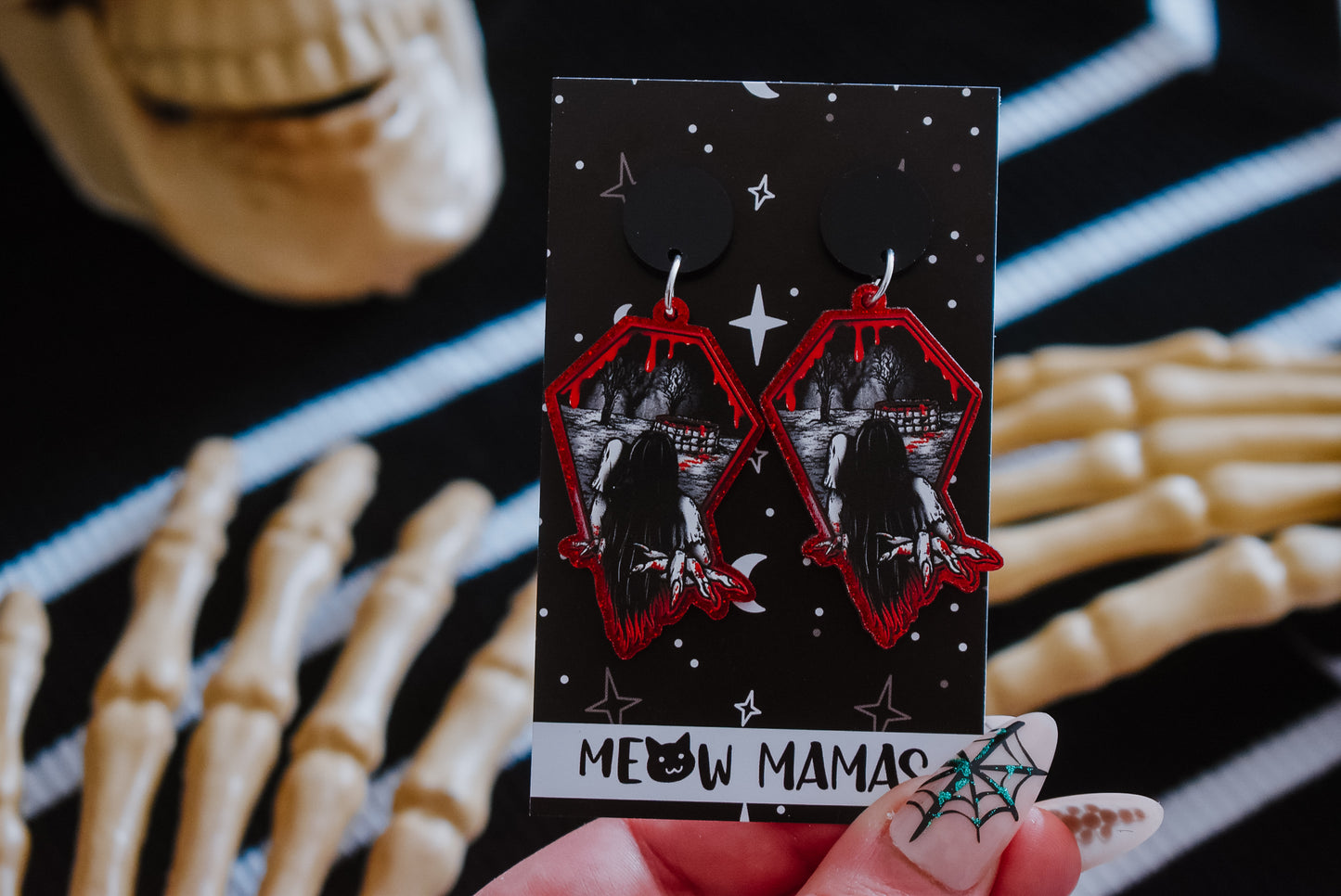 The ring Acrylic earrings