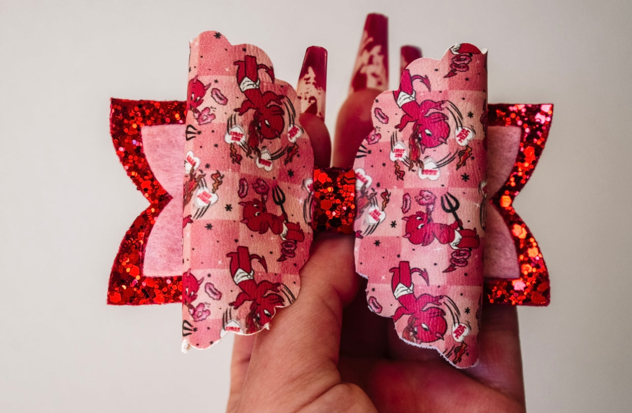 Cheeky lil devil bow