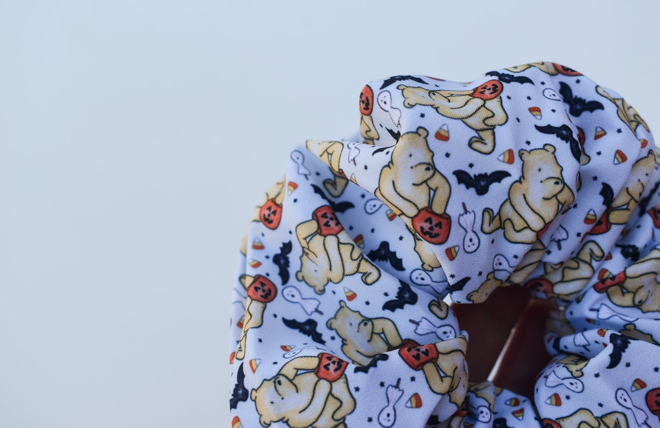 Spooky Vintage bear scrunchie