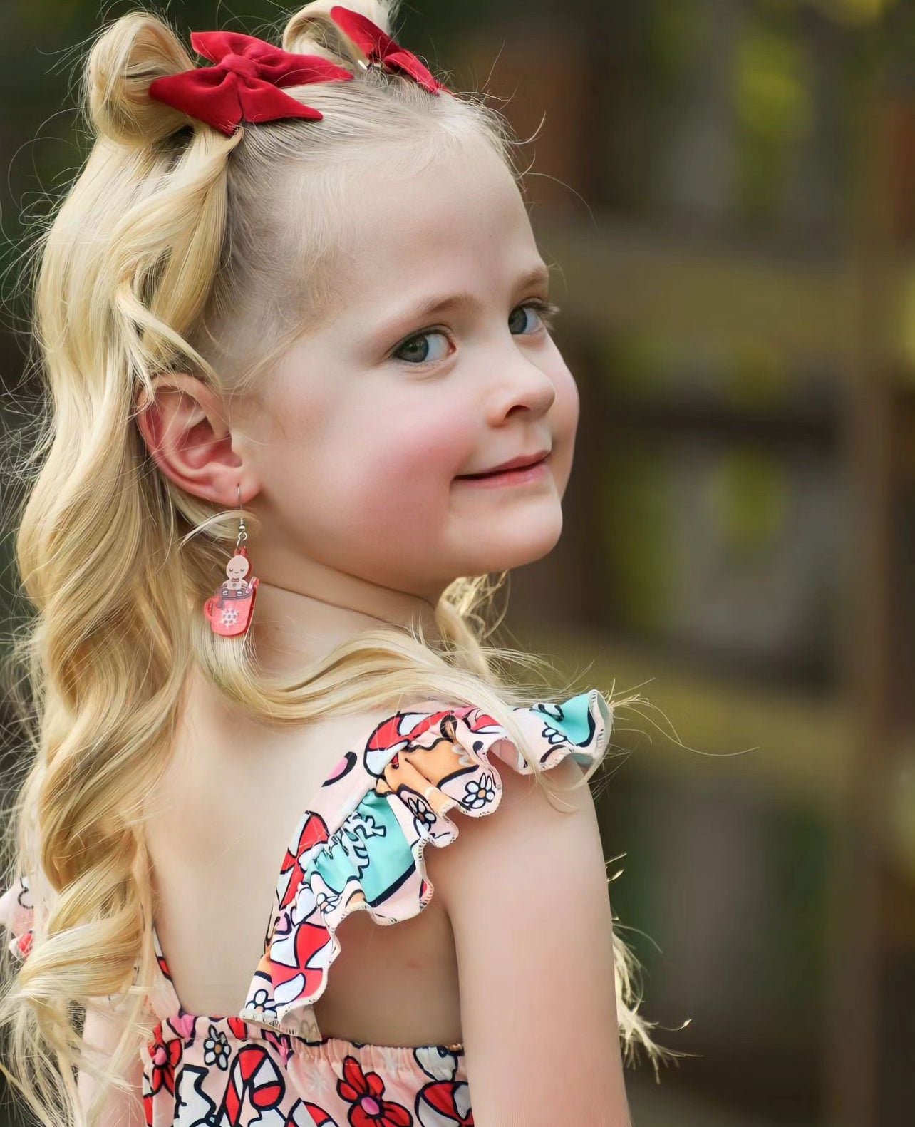 Mini Red velvet sailor bow