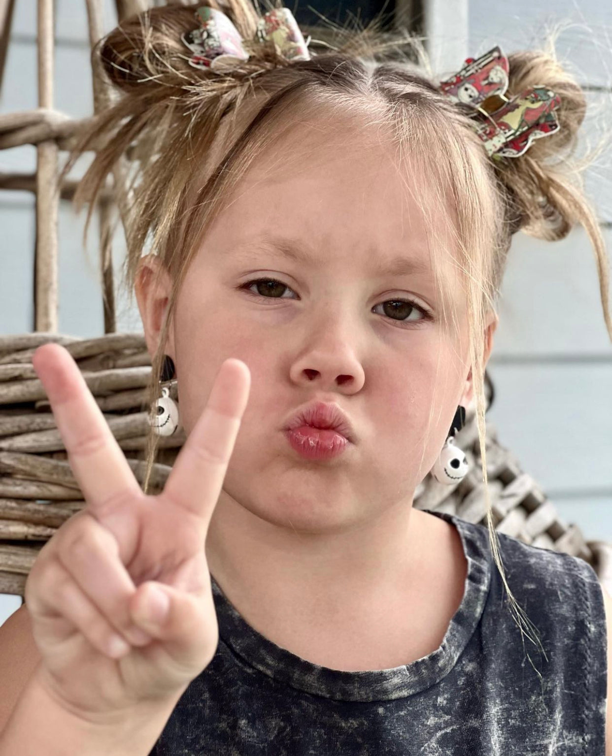 Retro nightmare petite bow