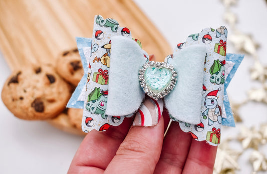 Gotta catch em christmas dolly bow