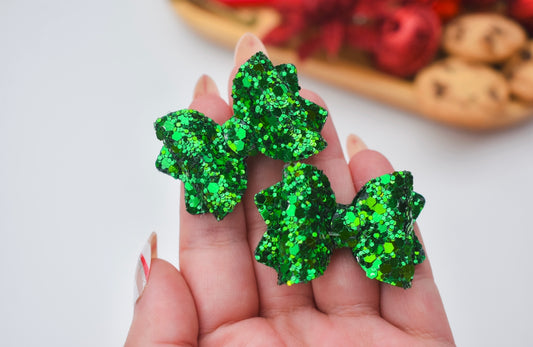 Green Teeny Tiny pigtail set