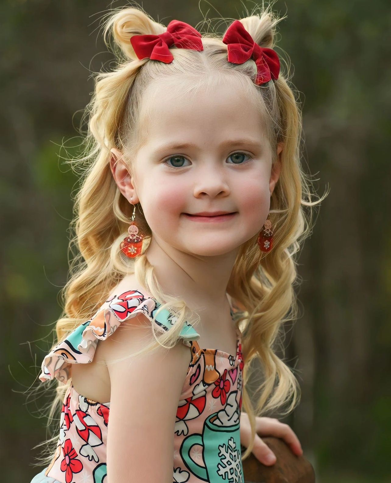 Mini Red velvet sailor bow