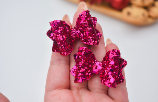 Hot pink Teeny Tiny pigtail set