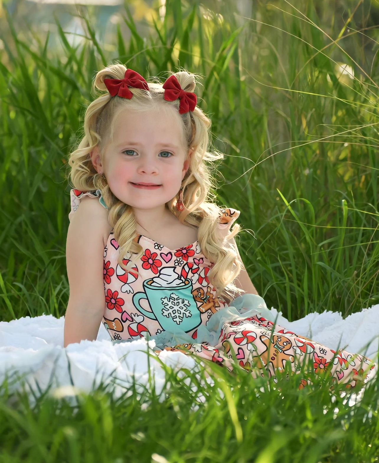 Mini Red velvet sailor bow